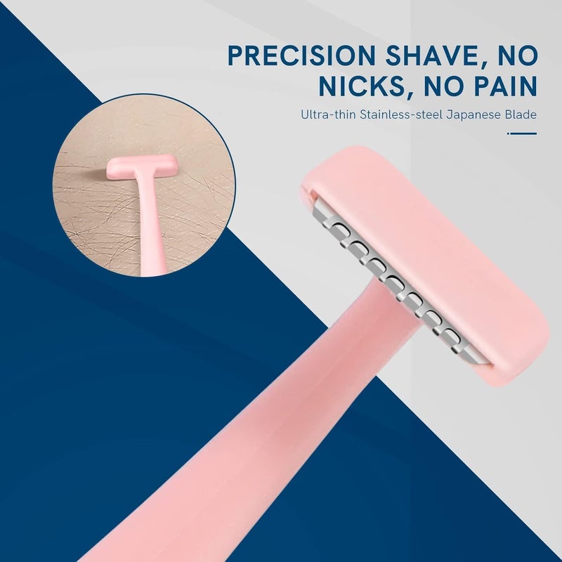 Cut it Eyebrow Razors w/Dermaplane Razors Set - Japanese Quality Blades - Small Face Razors for Peach Fuzz and Fine Hair, Disposable Razors for Men Multipurpose Exfoliating Dermaplaning Tools for Men - Image 4